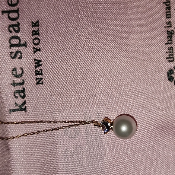 New Kate Spade Pearls Of Wisdom Mini Pendant Necklace, NWT - Picture 3 of 6